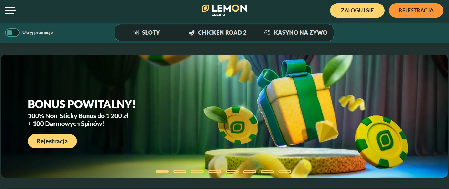 Strona Lemon Casino — kasyno wypłacalne z BLIK
